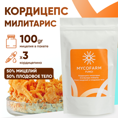 Кордицепс милитарис (Cordyceps militaris) в порошке Микофарм