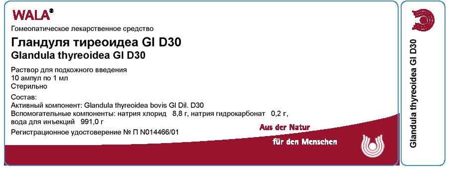 Гландуля тиреоидеа Gl Д30 амп