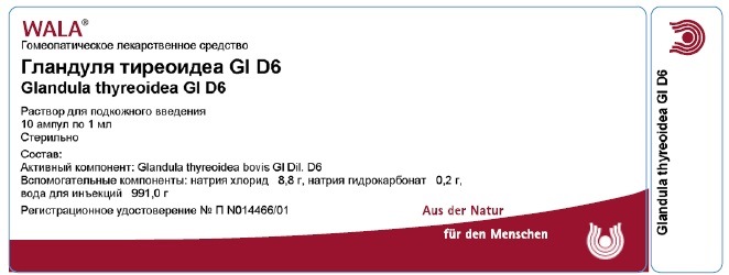Гландуля тиреоидеа Gl Д 6 амп