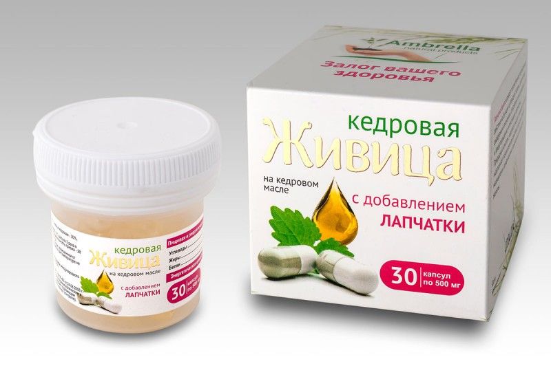 Живица кедровая на кедровом масле