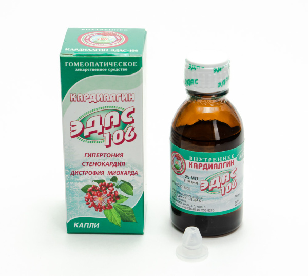 Картинка кардиалгин эдас-106 от интернет-аптеки mosgomeopat.ru