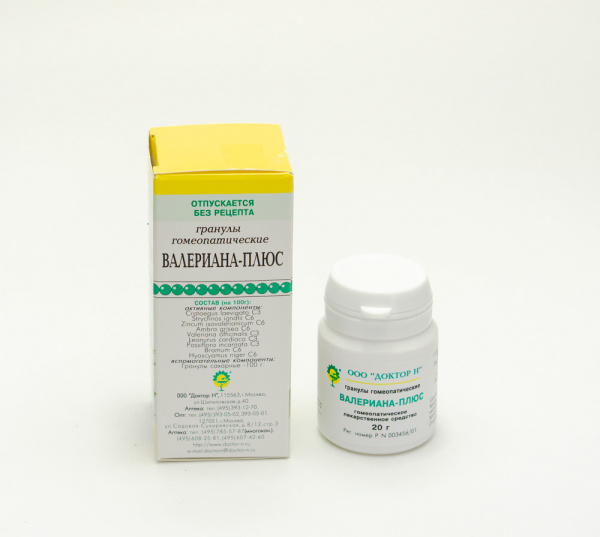 Картинка валериана-плюс (доктор н) от интернет-аптеки mosgomeopat.ru