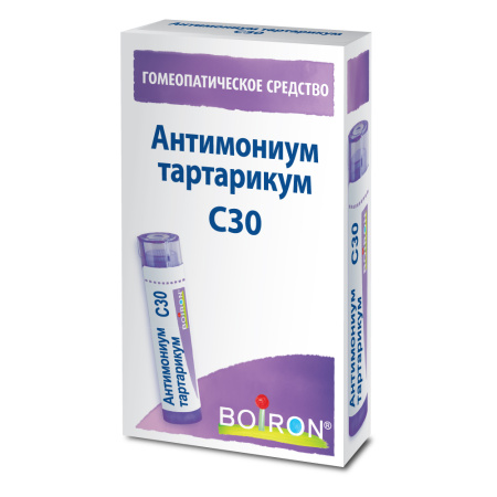 Картинка антимониум тартарикум (antimonium tartaricum) с30 буарон от интернет-аптеки mosgomeopat.ru
