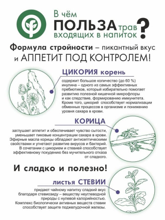 Картинка цикорий и корица со сладкой и полезной стевией. натуральный быстрорастворимый напиток на основе экстрактов лекарственных трав от интернет-аптеки mosgomeopat.ru