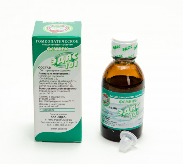 Картинка феминус эдас 101 от интернет-аптеки mosgomeopat.ru