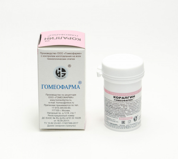 Картинка коралгин(гомеофарма) от интернет-аптеки mosgomeopat.ru