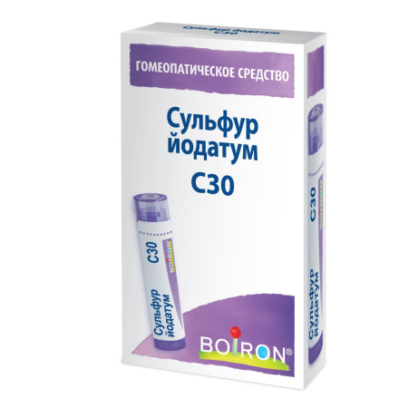 Картинка сульфур йодатум (sulfur iodatum) с30 буарон от интернет-аптеки mosgomeopat.ru