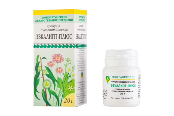 Эвкалипт-плюс гранулы гомеопатические 20 г
