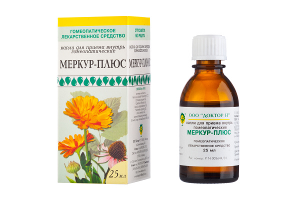 Меркур-плюс капли для приема внутрь гомеопатические 25 мл