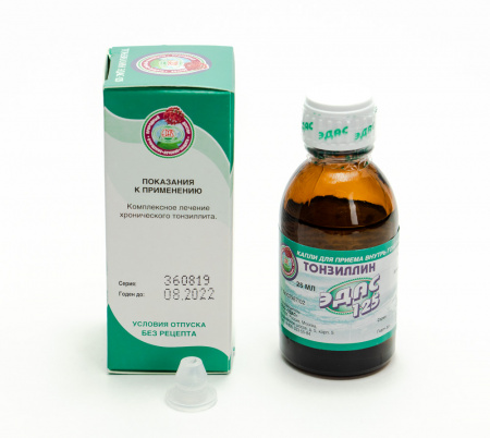 Картинка тонзиллин эдас-125 от интернет-аптеки mosgomeopat.ru