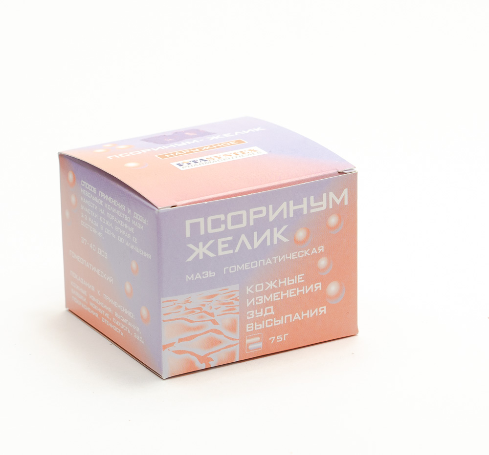 Псоринум-желик мазь(Фитасинтекс) купить с доставкой, 385 руб., инструкция в аптеке mosgomeopat.ru